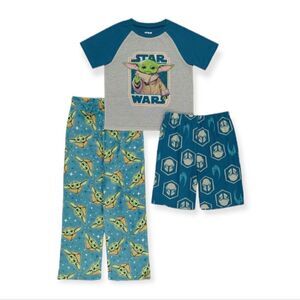 NWT STAR WARS Officially Licensed Mandalorian 3 Piece Sleep Set